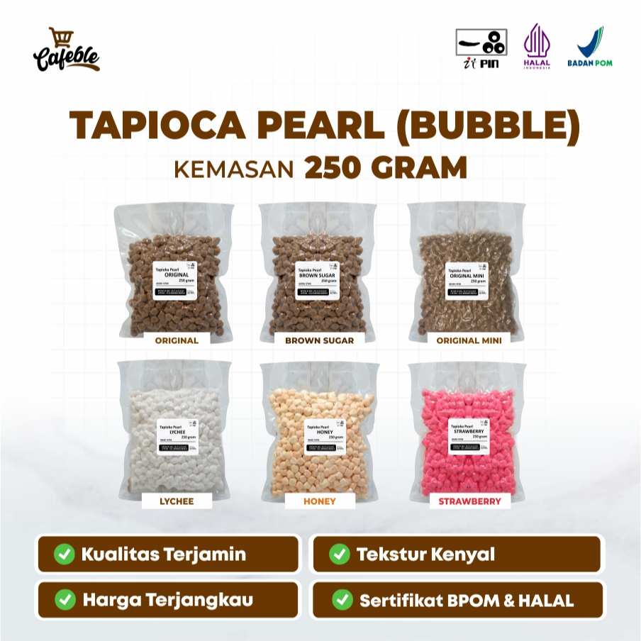 

Itpin Tapioca Pearl Bubble Boba Kemasan 250 gram