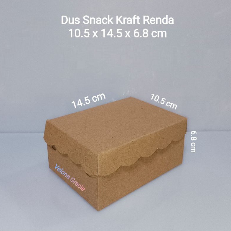 

Terlaris Dus Kraft 1x14 Renda isi 5 pcs Kotak Kue Snack Box Coklat non lami