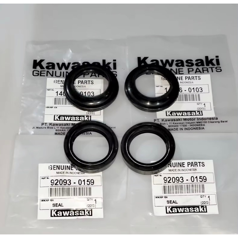 SIL SEAL SHOCK SHOCBREKER DEPAN TUTUP ABU SET KLX DTRACKER KLX BF USD SET 4 PCS KAWASAKI