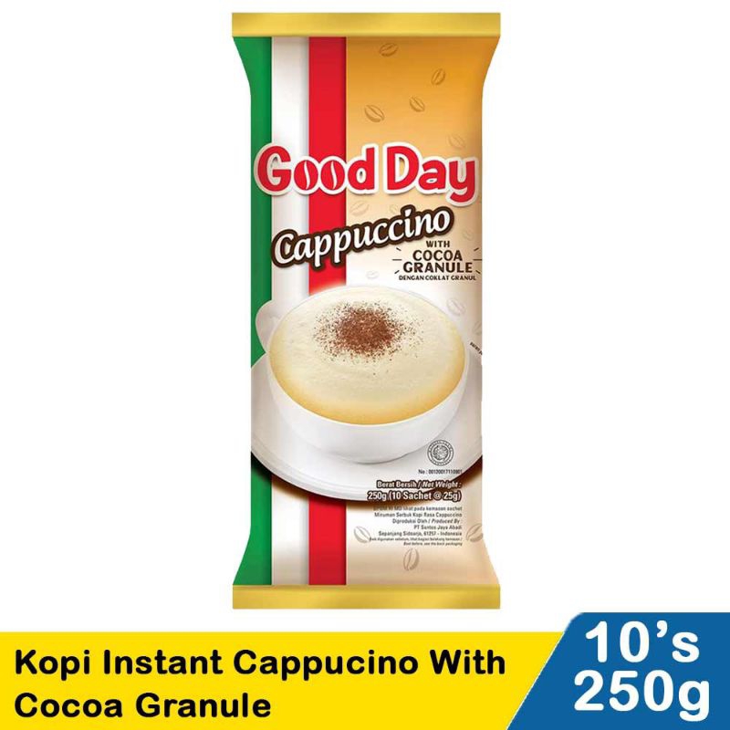 

Good Day Kopi Instant Cappuccino W/Coklat Granul 10X25g