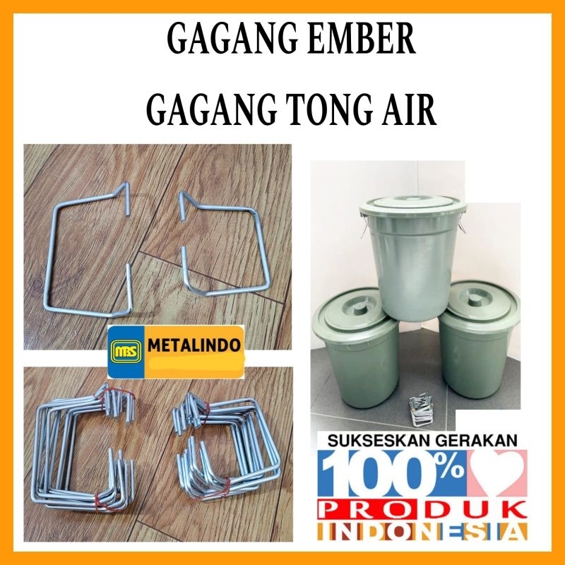 Gagang besi ember tong air pegangan besi tong air