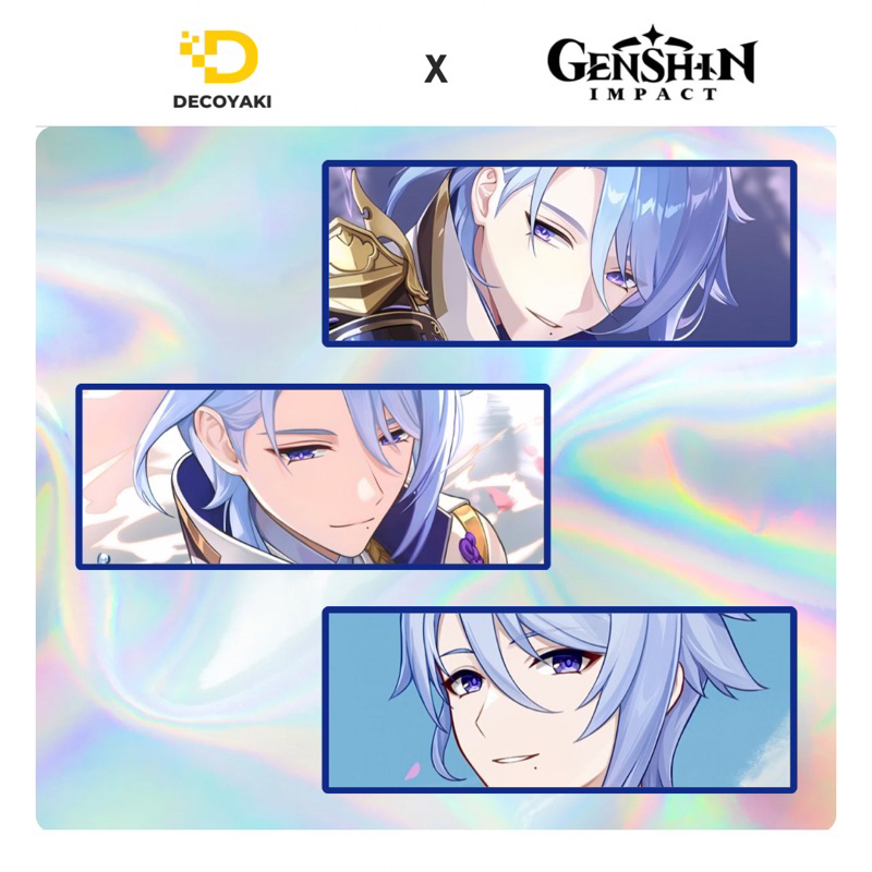 

Sticker Slap Hologram Ayato Genshin Impact, Stiker Hologram Ayato Genshin Impact