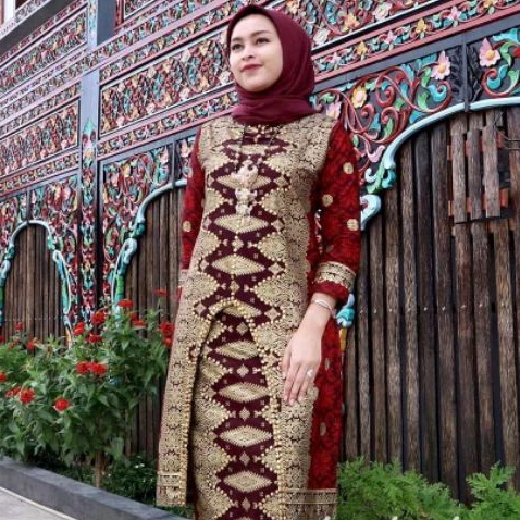 baju songket palembang- baju kondangan