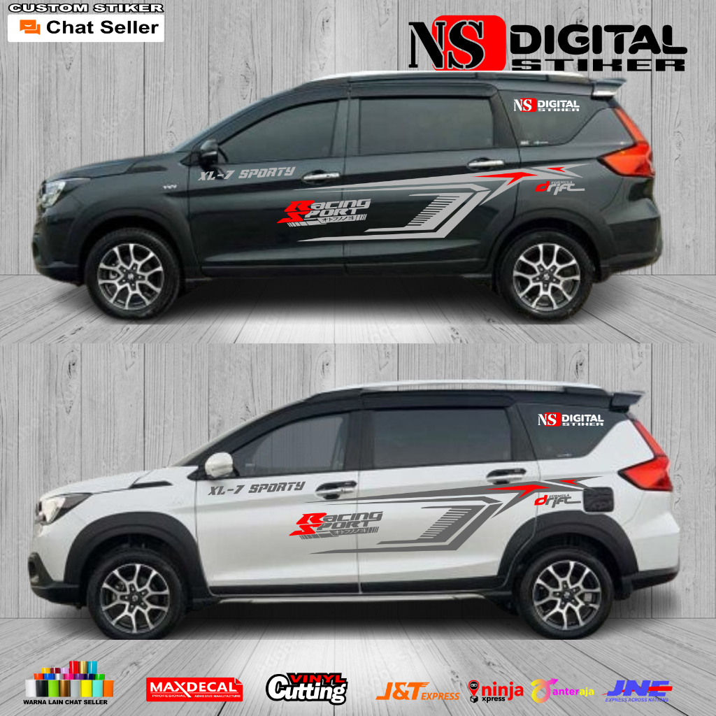 Stiker mobil suzuki xl-7 sticker cutting mobil suzuki xl-7 stiker body samping terbaru