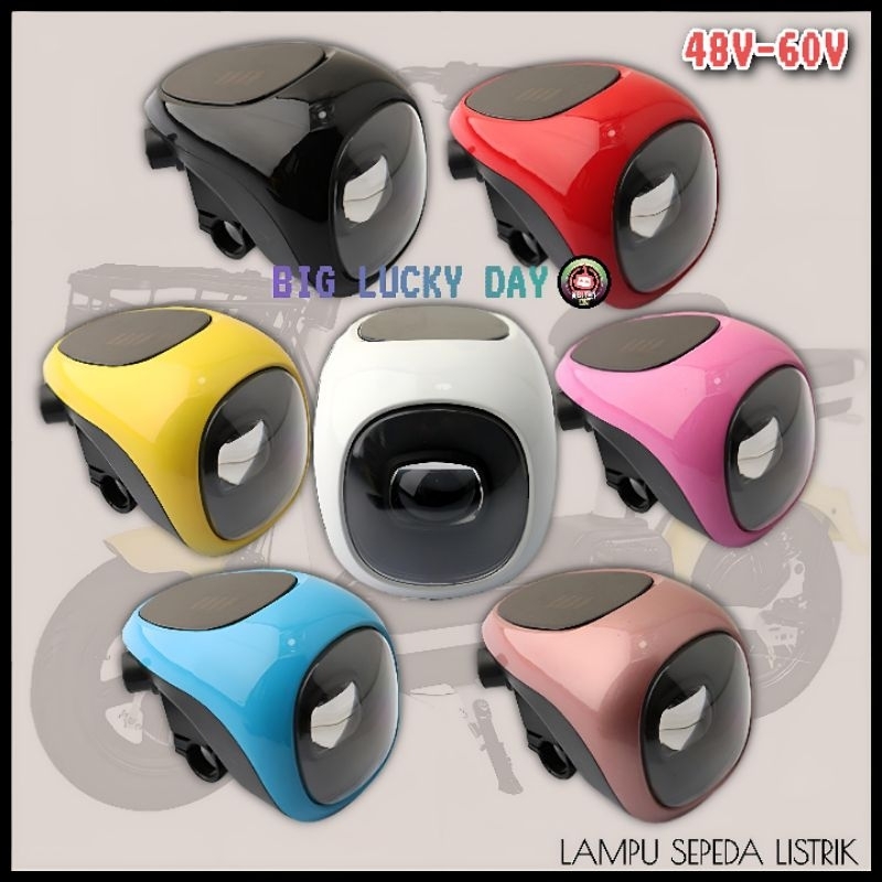 LAMPU SEPEDA LISTRIK INDIKATOR BATERI + KUNCI KONTAK 48V - 60V BENTUK KOTAK MOTOR LISTRIK SCOOTER EL