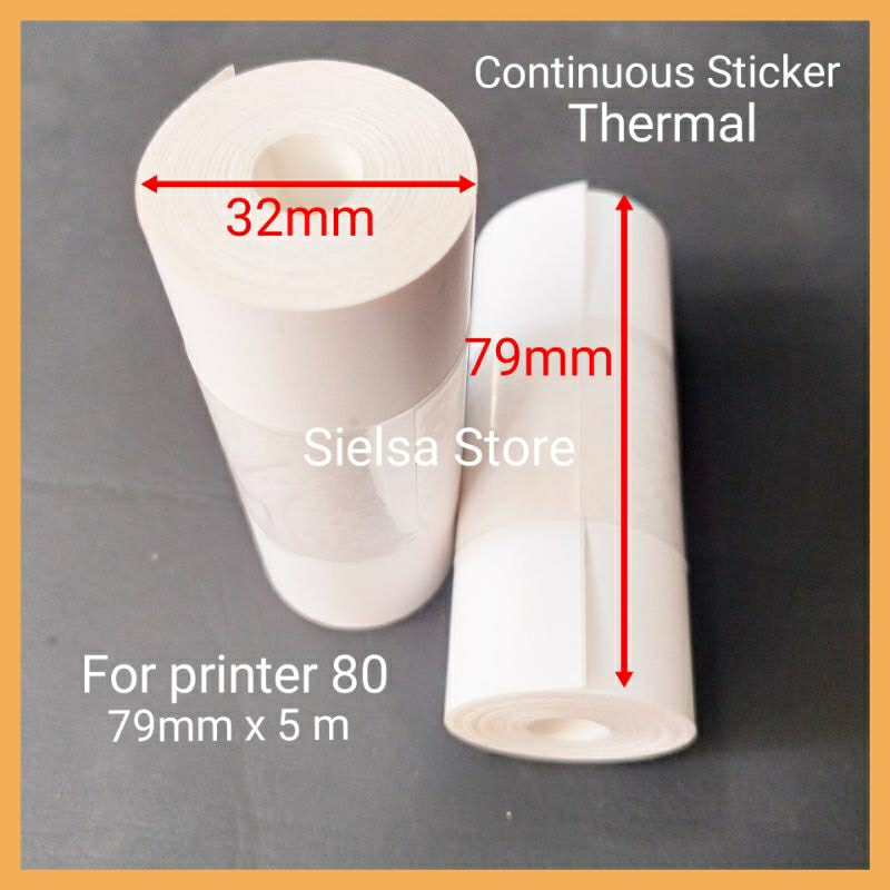 

STIKER LABEL THERMAL 80 UK 79MM X 32MM ( PANJANG 5 METER )