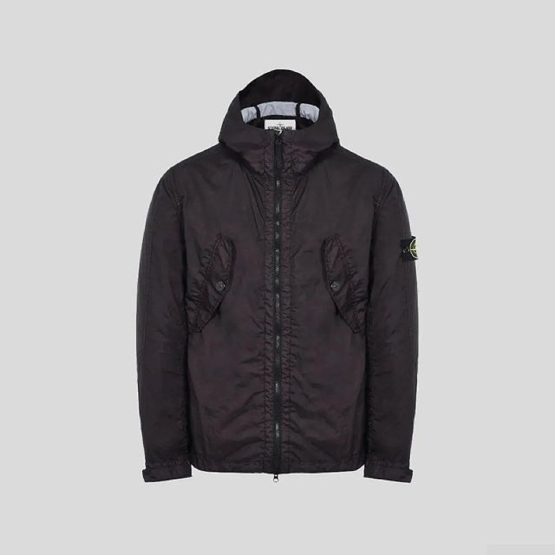Stone Island 41124 Membrana 3L TC Hooded Jacket In Charcoal