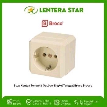 Stop Kontak Tempel Outbow Broco Colokan Tunggal