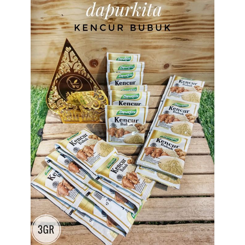 

1 pak Dapurkita Kencur Bubuk 3gr, 1 pak isi 6 renteng