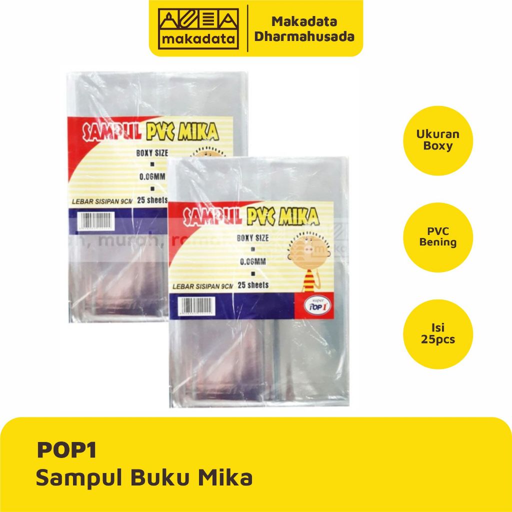 

SAMPUL BUKU PVC MIKA BENING UKURAN BOXY POP1 (ISI 25 LEMBAR)
