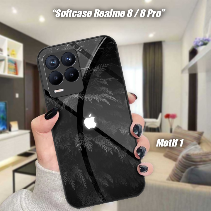 Softcase Glass Kaca Sky Realme 8/8 PRO [SF119] Casing Handphone Realme 8/8 PRO - Pelindung hp