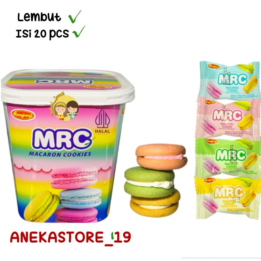 

[ANEKA] MRC Macaron Cookies Isi 20 pcs Netto 92gr Manis dan Lembut / Cemilan kue enak