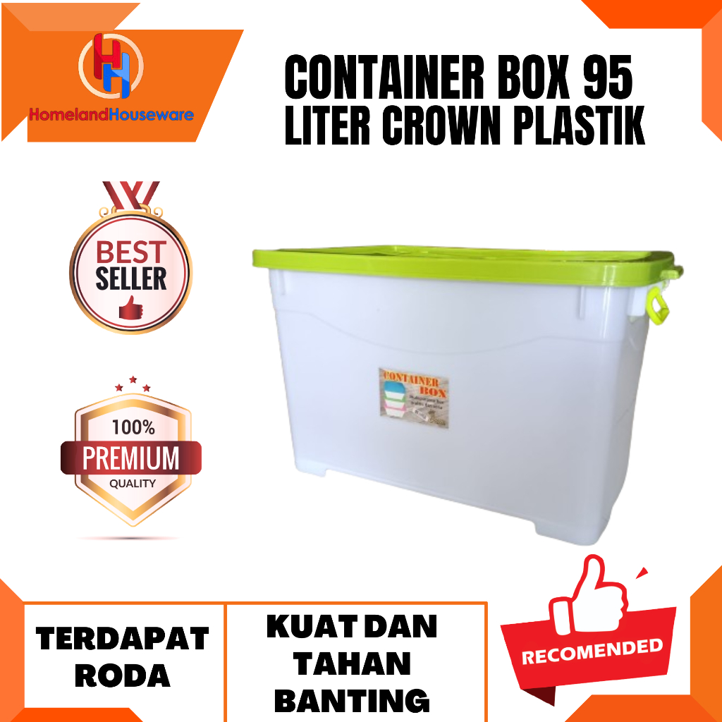 CONTAINER BOX 95 LITER CROWN PLASTIK/CONTAINER BOX PLASTIK 95 LITER/CONTAINER BOX SERBAGUNA UKURAN 9