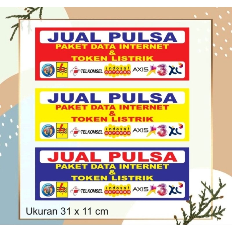 

STICKER VINYL/STICKER VINYL JUAL PULSA/STICKER JUAL PULSA DAN DATA