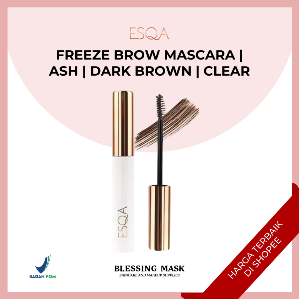ESQA Freeze Brow Mascara | Ash | Dark Brown | Clear