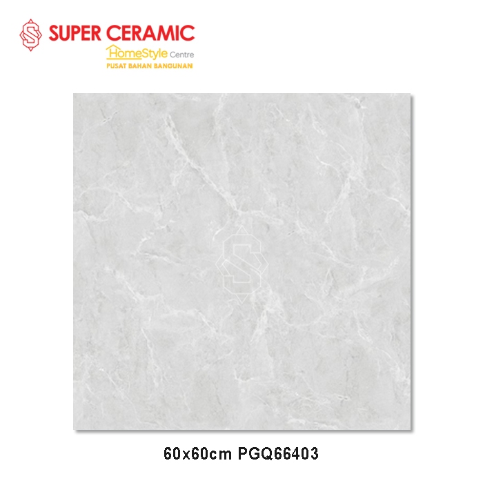 60x60 Glazed Porcelain Granit Lantai Dinding Abu-Abu - PGQ66403