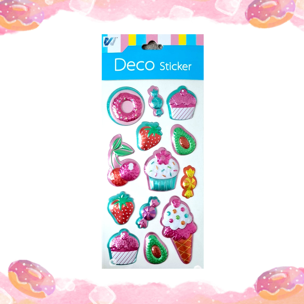 

Pop Up Deco Sticker Stiker Timbul Gambar Tempel Anak Edisi Donat Doughnut