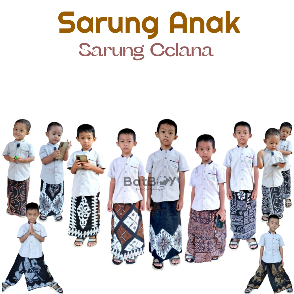 Sarung Celana (LB) PART 1 Bisa COD Sarung Anak Instan Sarung Celana Batik Anak Usia 2 - 9 Tahun