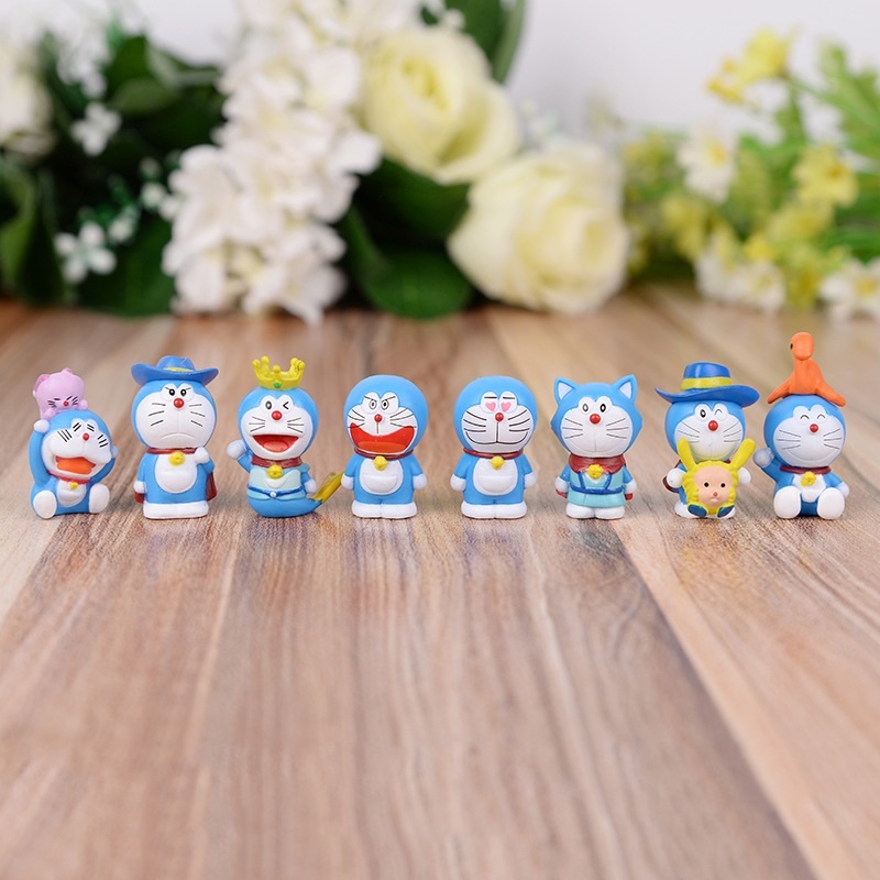Doraemon Mini Figure Gacha Blindbox Cake Topper Tinggi 5CM