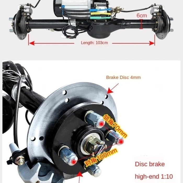 Motor Listrik Gardan 3000W BLDC 3KW 60V Kit Konversi Mobil Listrik