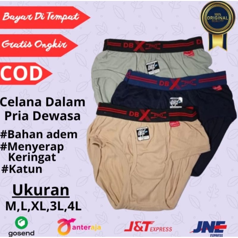 Celana dalam pria dewasa karet boxer DBX-PRO