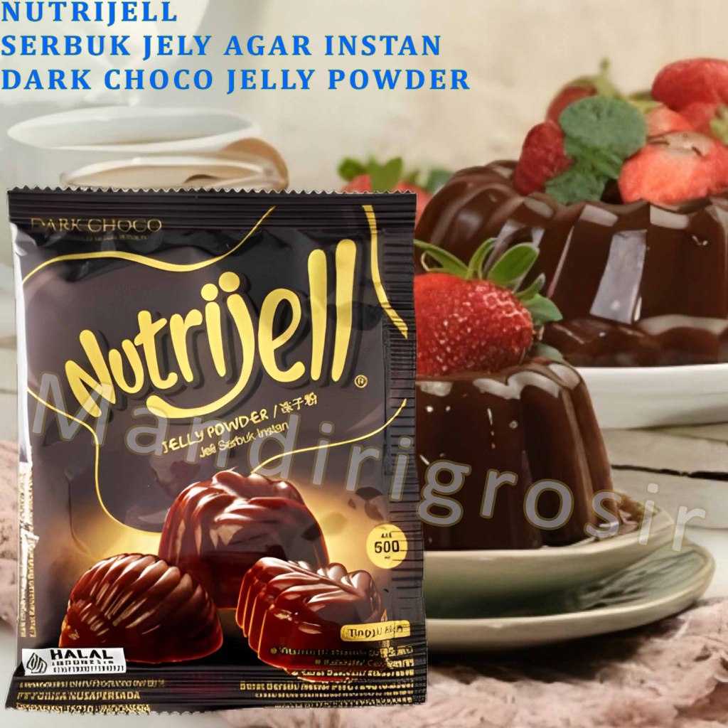 

Serbuk Jelly Agar Instan * Nutrijell * Dark Choco Jelly Powder * 24gr