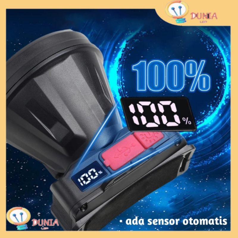 Senter Kepala SENSOR dan Power bank LED Super Terang 2x18650