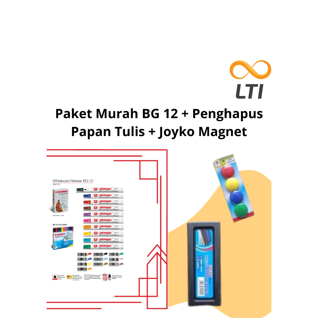 

Paket Murah 1pcs Spidol BG-12, 1pcs Penghapus papan tulis, dan 1pcs Magnet Papan tulis