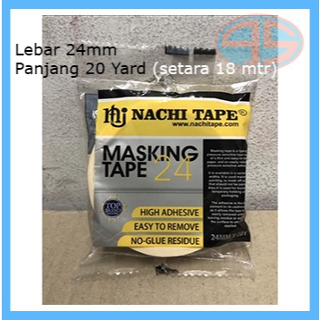 

Lakban Kertas Perekat Masking Tape 24mm x 20 Y NACHI