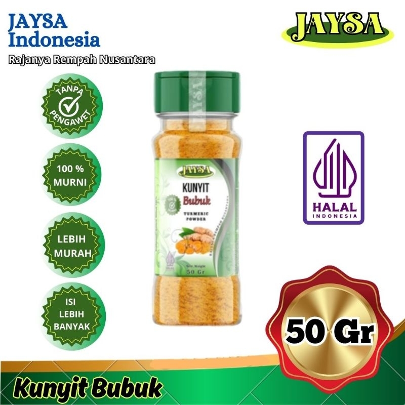 

JAYSA Kunyit Bubuk 50 gr / Kunyit Bubuk Grade A / Kunyit Bubuk Food Grade / Kunir Bubuk / Kunyit Bubuk Muri / Pure Turmeric Powder / Kunyit Bubuk Premium / Kunyit Bubuk Asli / Serbuk Kunir / Turmeric Powder / Turmeric Ground