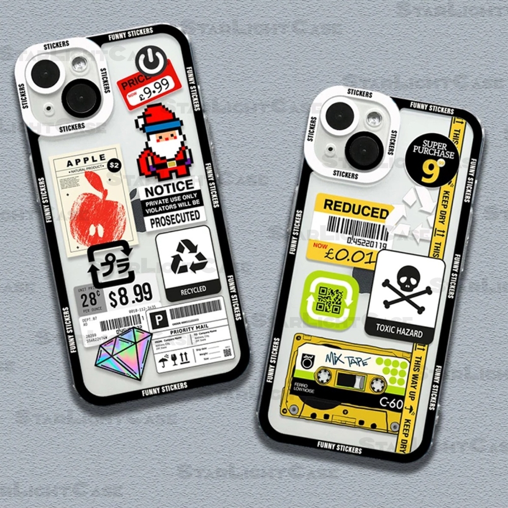 SLC64 - STARLIGHTCASE Casing Softcase Silikon Bening Gambar Stiker Keren Ready Untuk Type Hp REDMI N