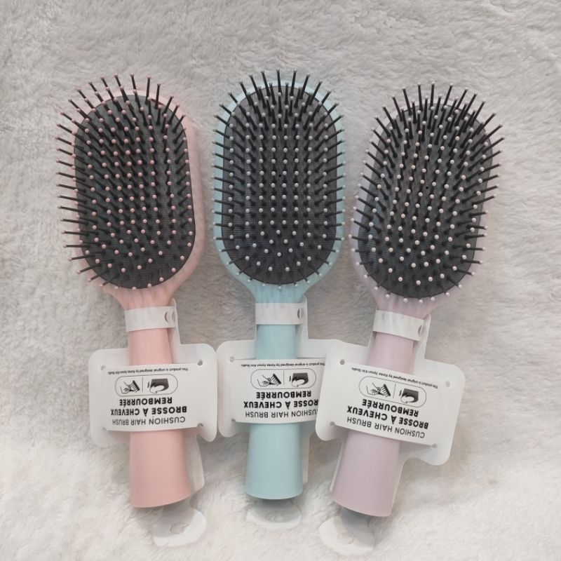 Official BALI MINISO Sisir Rambut Mini Portabel Mini Portable Standing Paddle Brush Round Hair Brush