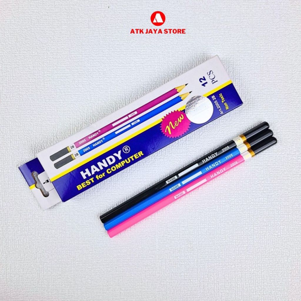 

Pensil : tipe 2B handy / jual satu pack isi 12 pcs