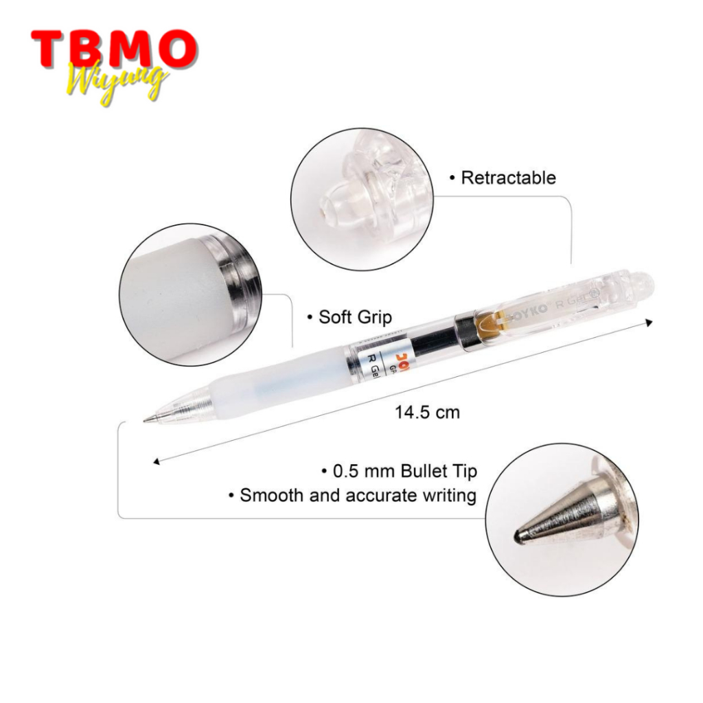 

Tbmo (Pcs) Gel Pen Joyko GP-320R Hitam