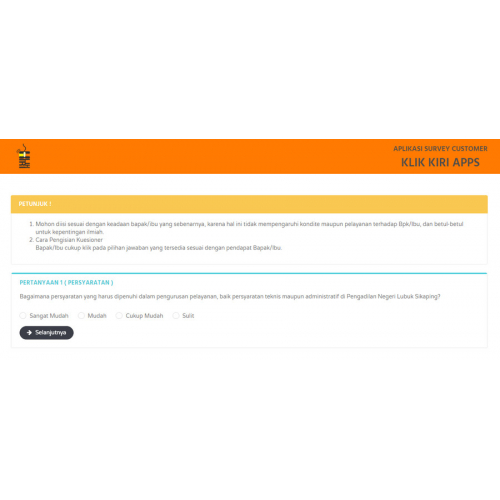 Aplikasi Survey Kepuasan Pelanggan Software IKM V2