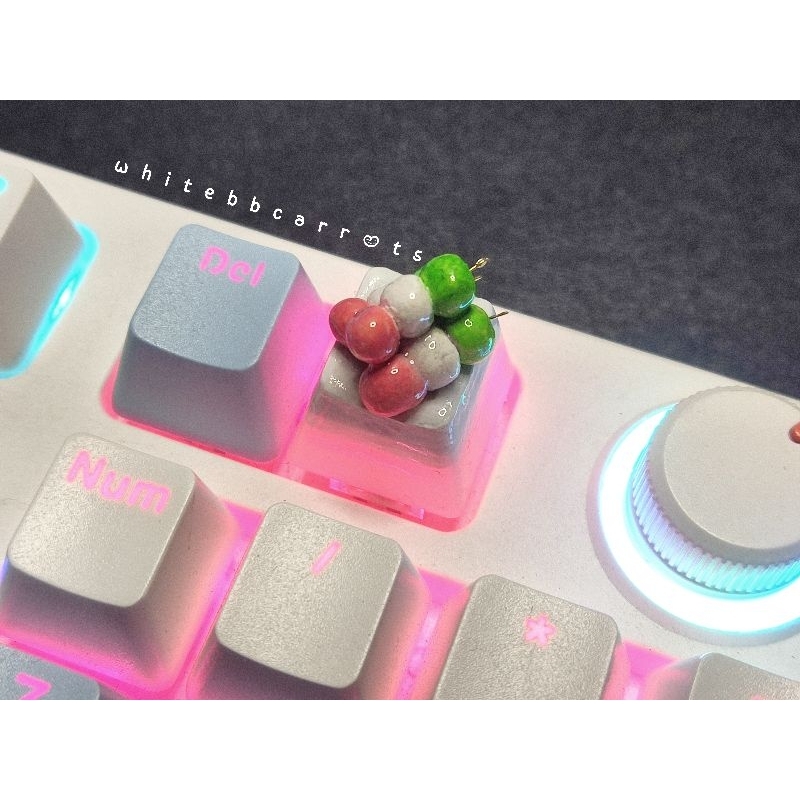 artisan keycaps | three coloured dango - genshin impact inspired