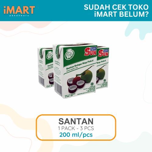 

Sun KARA Santan Kelapa Siap Pakai 200 ml - 3 Pcs