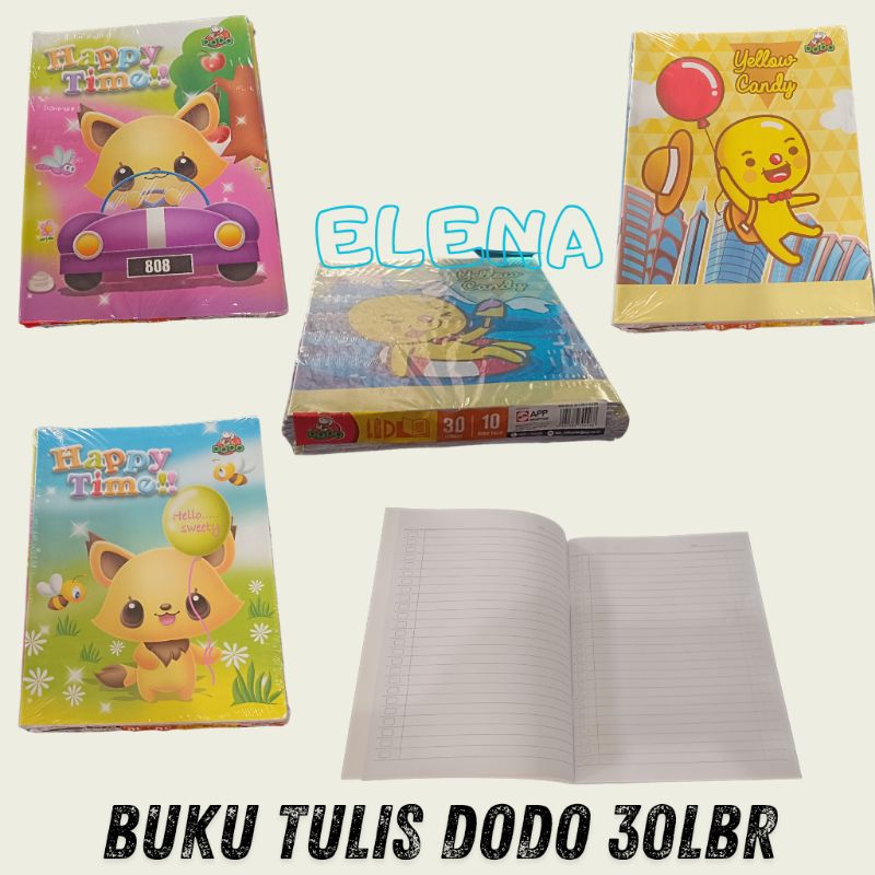 

buku tulis dodo 30 lembar/ buku tulis 30 lembar(10pcs)