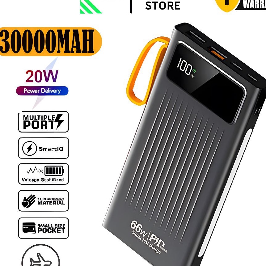 Sale PUNING Powerbank 3 mAh Mini with 4 Kabel Data Usb Fast Charging PJ57