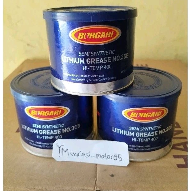 gemuk / grease / stemplet tahan panas dan tahan air bearing BURGARI SEMI SYNTETIC LITHIUM GREASE NO.
