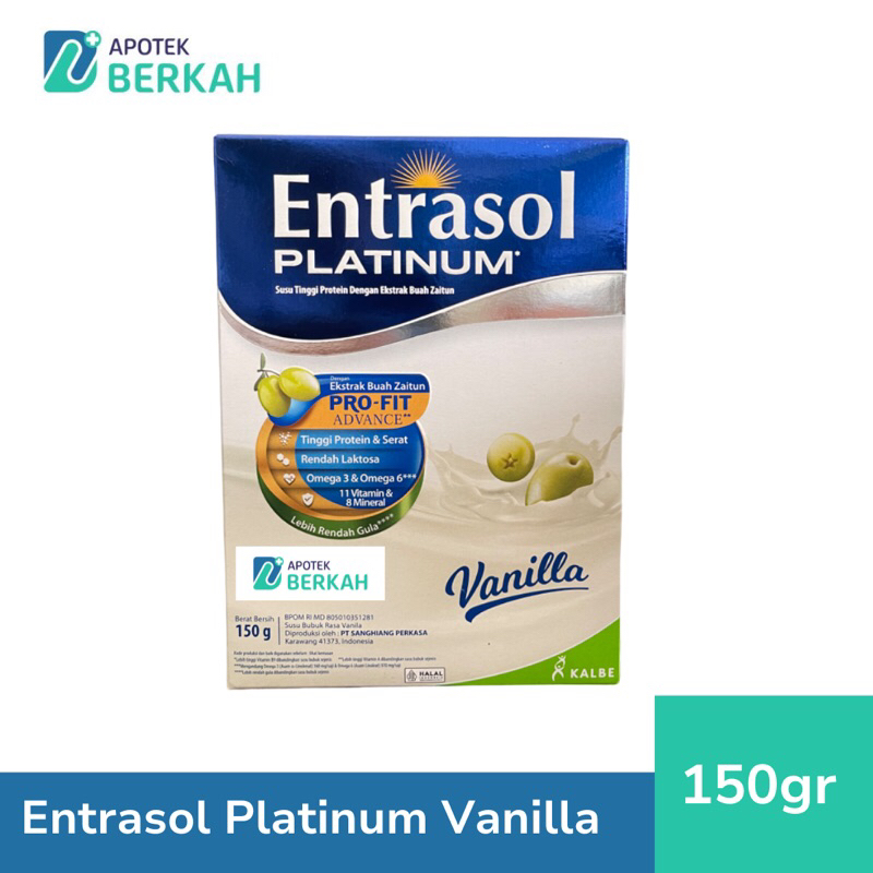 

Entrasol Platinum Vanilla 150 gr- Susu Tinggi Kalsium.