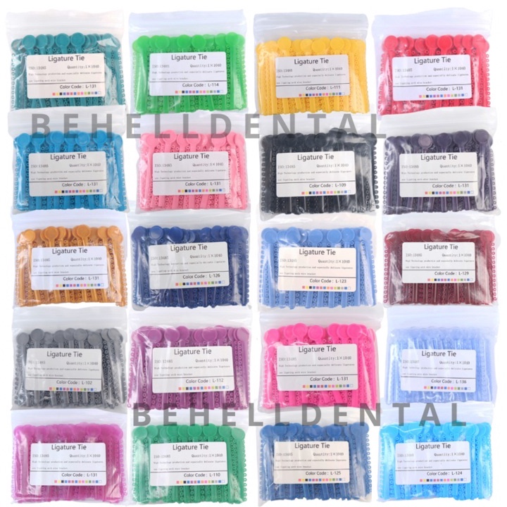 KP8 4 Pics 1 Pack Karet Behel Motif Power O ring Bulat PREMIUM  Dental rubber band elastic Bracket G