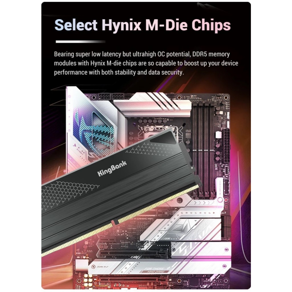 RAM PC Kingbank Dark 48GB DDR5 (24GBx2) 6000Mhz Black Heatsink