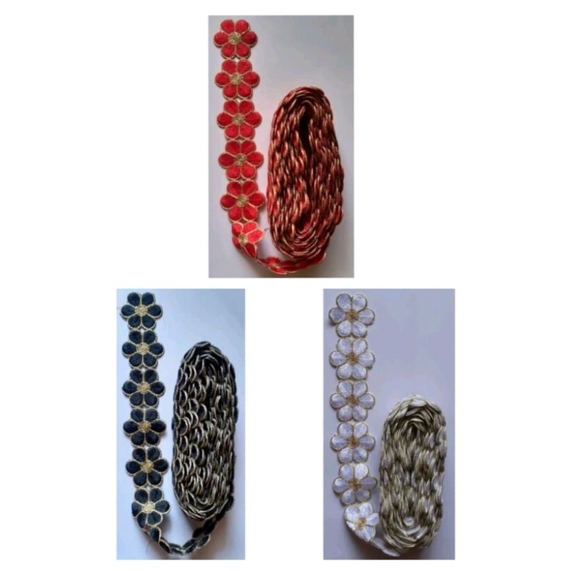 Renda Bordir Melati/Roll Meteran Melati