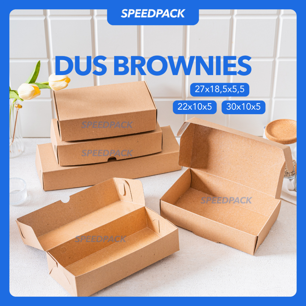 

DUS BROWNIES Small Medium Large 22x10x5 27x18,5x5 30x10x5 KOTAK KUE KRAFT LAMINASI