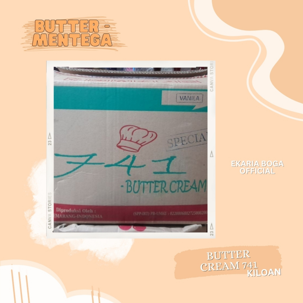 

BUTTER | MENTEGA | MARGARINE | 741 BUTTERCREAM | KRIM DEKORASI | BUTTER CREAM 741