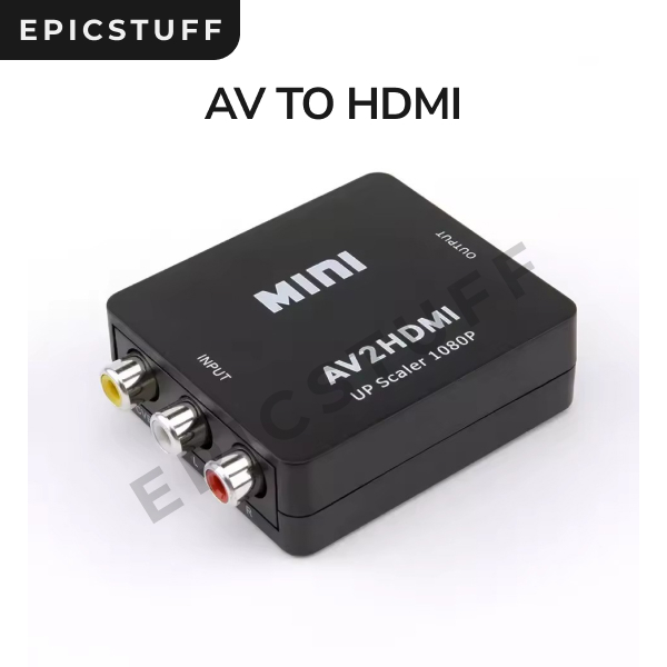 Konverter AV RCA to HDMI Female to Female AV2HDMI Converter Adapter Cewe ke Cewe merk MINI