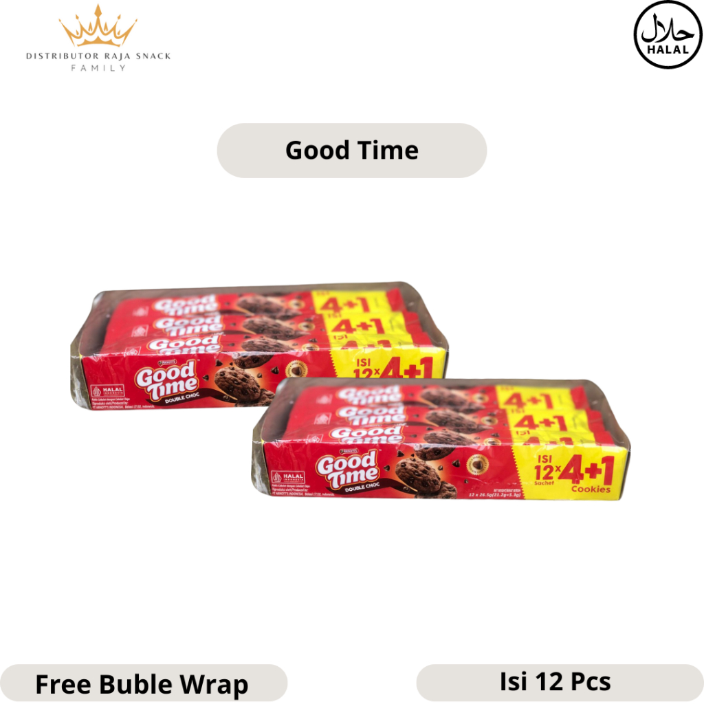 

New Good Time Cookies ( Kemasan 4+1) 1 Box isi 12pcs @26gr