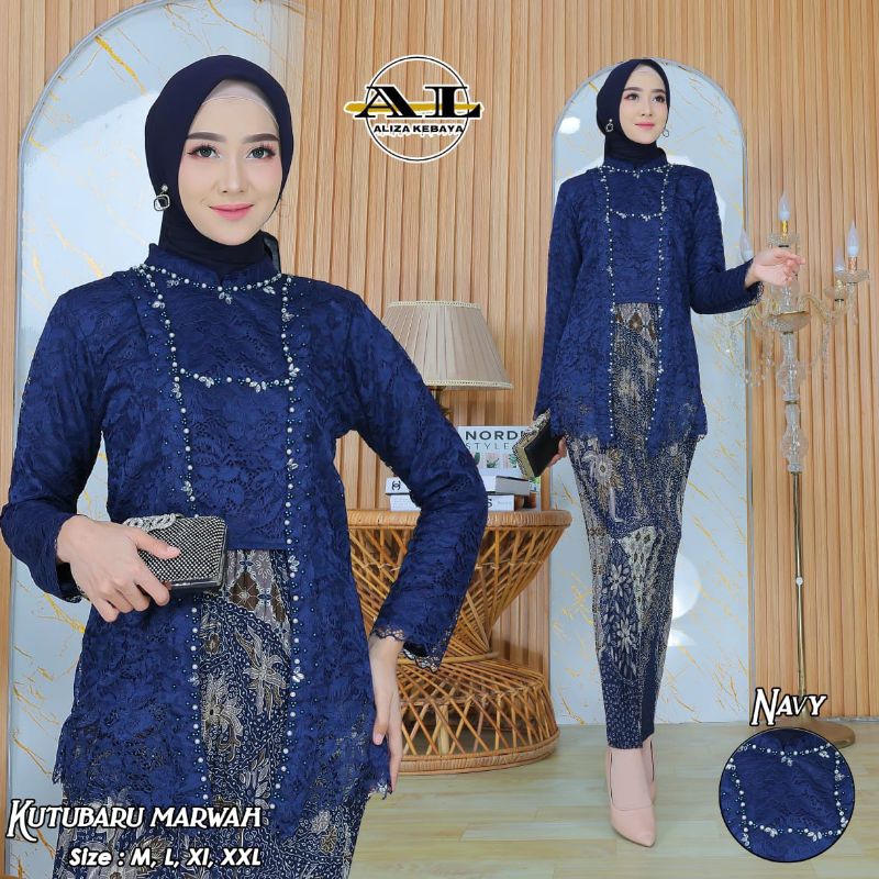 Setelan Kebaya Kutubaru Hijab Marwah/Kebaya Kutubaru Modern