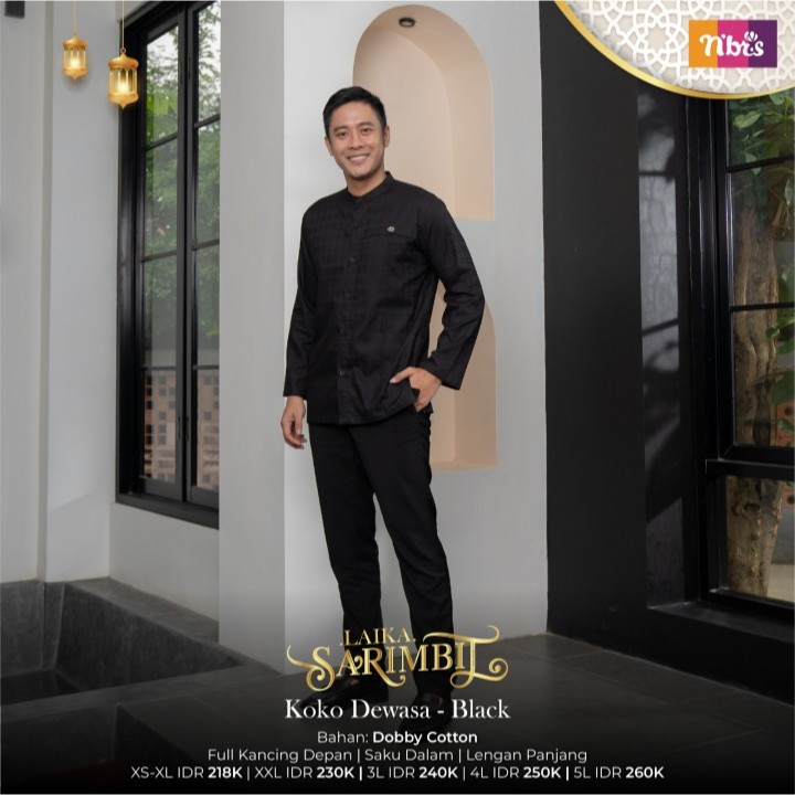 BAJU KOKO DEWASA HITAM & PUTIH